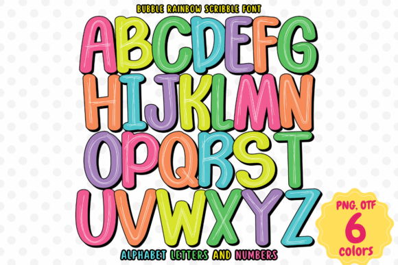 Bubble Rainbow Scribble: A Playful Typeface for Creative Projects