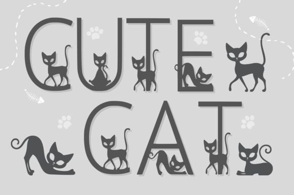 Cute Cat: The Adorable Font for Minimalist Cat Lovers