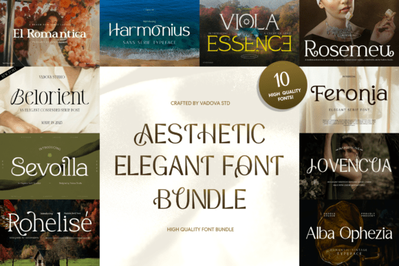 Refine Your Visuals with the Aesthetic Elegant Font Bundle